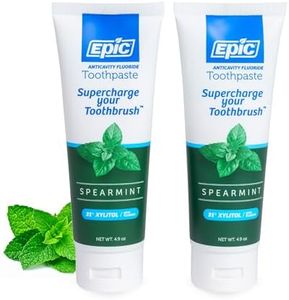 Epic Dental 31% Xylitol Toothpaste, Spearmint, 4.9 Ounce (Pack of 2)