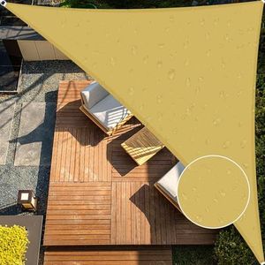 Shade&Beyond Waterproof Sun Shade, Triangle Shade Sail UV Block for Outdoor Activies Backyard Patio 16'x16'x16', Sand