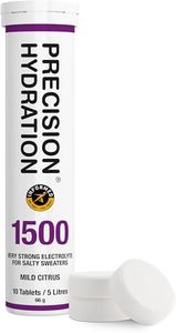 Precision Hydration Lite Electrolytes Tablets - Multi Strength Effervescent Hydration Tablet - Low Calorie, Gluten Free, Vegan/Vegetarian Friendly, Mild Citrus Flavour (1500mg/l - Purple, 1 Tube)