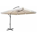 BEYOND SKY 10 Ft Cantilever Patio Umbrella with Base | Outdoor Offset Hanging Umbrella with Crank & Tilt | Waterproof UV-Resistant Garden Umbrella for Backyard, Pool, Deck, Balcony