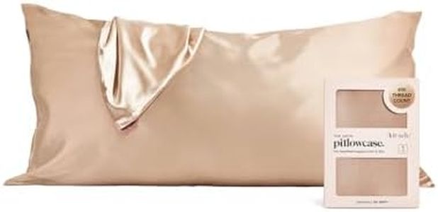 Kitsch Satin Pillowcase for Hair & Skin - Softer Than Silk Pillowcase for Hair and Skin | Cooling Satin Pillowcases with Zipper | Satin Pillow Case Cover | Pillow Cases King Size (Champagne, 1 Pack)