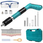 Mini Manual Steel Nail Gun, 5 Speed Adjustable Concrete Nail Gun with 100 Round Nails, Silencing Nail Gun for Concrete Walls