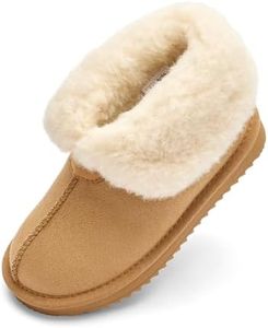 Balabala Girls Snow Boots Kids Faux Fur Suede Mini Short Boots Cozy Winter Boots Warm Shearling Slippers for Casual Home