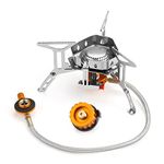 Awroutdoor 3500W Portable Windproof Camping Gas Stove with Adapter Convertor for Traveling Trekking