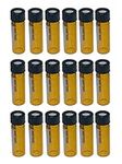 4ml Amber HPLC Vials, 13-425 Lab Autosampler Vials with Writing Area and Graduations, Black Screw Cap with Hole, Red PTFE and White Silicone Septa, 100 Pcs/Pack