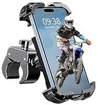 WOCBUY Bike Phone Mount, Upgrade [1s Lock][Secure Protection] Motorcycle Phone Mount, [360° Rotatable] Phone Holder for Bike Handlebar Compatible with iPhone/Samsung 4.7-6.8" Cell Phone