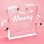 Giftasy Nanny Gifts from Grandchildren, Nanny Birthday Gifts - Unique Engraved Acrylic Plaque Gifts for Nanny, Beautiful Desk Decorations Presents for Nanny on Christmas Mothers Day Birthday