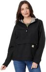 Carhartt Women's Rain Defender Loose Fit Lightweight Packable Anorak, Black, Small