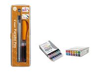 Pilot Parallel Calligraphy Fountain Pen with 2.4 mm Nib Refillable + Box with 12 Assorted Cartridges