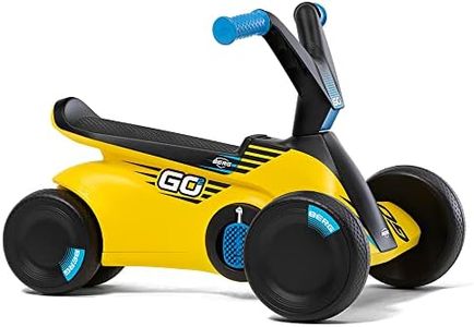 BERG GO2 2in1 Rutschauto SparX Gelb | Kinderrutscher & Laufrad ab 1 Jahr | Kinderauto mit ausklappbaren Pedalen | Kinderspielzeug für Kinder ab 10 Monaten
