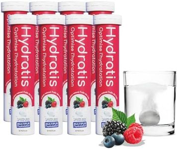 HYDRATIS - Pastilles Effervescentes Fruits des Bois - Optimise l'Hydratation - Riche en Minéraux - Faible en Sucre - Goûts Légers - Sport, Crampes, Récupération - 160 Pastilles