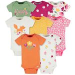 Onesies Brand baby-girls 8-pack Short Sleeve Mix & Match Bodysuits, Fox, 0-3 Months