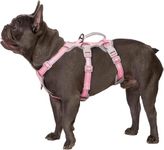 Huntboo Escape Proof Dog Harness, Secure Dog Harness No Escape, Fully Reflective Harness with Handle, Breathable, Durable, Adjustable Vest for Small Dogs Walking, Training & Running Gear(Pink,XS)