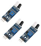 Robotbanao Infrared Obstacle Avoidance IR Sensor Module With LED Indicators - LM393 Chip - Proximity Sensor - Pack Of 3