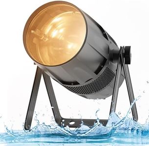 SHEHDS Par Lights IP65 Waterproof Outdoor LED 300W Warm White, Uplights Zoom(16.5°-62°)/Wash/Strobe Effect Stage DMX512 Sound Activated Aluminum Shell DJ Party Lights for Wedding Club