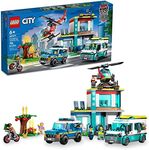 LEGO City Emergency Vehicles HQ 60371 Police, Fire and Ambulance Building Toy Set for Kids, Boys and Girls Ages 6+ (706 Pieces)