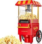 Cozeemax Popcorn Maker 1200W Hot Air Popper Machine, Healthy & Fat-Free, Easy to Clean Best Popcorn Popcorn for Movie Nights and Parties of All Kinds, Kids Birthday Party Favorites, Red