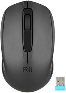 Rii Ratón inalámbrico RM100+, para PC, Portátil, Windows, Ofimática. 1000 dpi. Incluye Receptor USB (Negro)