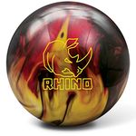 Brunswick Rhino Bowling Ball, Red/Black/Gold, 13 lb