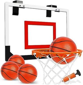 TOY Life Basketball Hoop Indoor Basketball Hoop for Kids Over The Door Basketball Hoop Office Basketball Hoop for Teens and Adults Mini Hoops Door Room Office Basketball Goal Indoor with 4 Balls