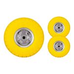 Bond Hardware 10" Yellow Sack Truck Hand Trolley Cart Wheelbarrow Solid Rubber Wheel Tyre Tires (Pack of 2)