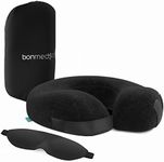 bonmedico ergonomic neck cushion, travel cushion and crescent-shaped cushion, travel pillow ideal for travelling, driving, and for home and office use