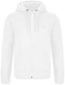 Gennadi Hoppe Men's Training Jacket Hooded Jacket Jogging Jacket, White (white), XX-Large