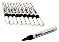 WB SL 8x Black Whiteboard Flipchart Drywipe Marker Pens Pen Bullet Tip Kids School Office