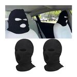 TSUGAMI Car Headrest Cover, 2pcs Seat Headrest Trim, Terylene Personalized Funny Hat for Car Seat Headcover, Car Front Seat Head Rest Protectors, Auto Interior Seat Decoration for Van SUV (Black)