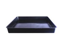 Britten & James 60 x 60cm Large Square Deep Tray Black. Use in the garden, greenhouse, for hydroponics, oil drain tray, for muddy boots or as a litter tray.