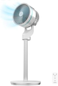 Cecotec Ventilador Circulador de Aire de Pie con Mando a Distancia EnergySilence 1000 Cyclone Smart. 60W, Diámetro 9", Oscilación Automática, Temporizador 7h, Control Táctil