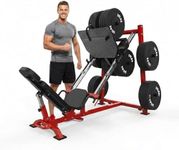 Adjustable Leg Press & Calf Raise Machine, 2000 Lbs Capacity Heavy Duty Leg Press Machines with Built-in Plate Storage for Home Gym, Workout Equipment for Full Lower-Body Workout