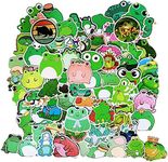 100PCS Frog Stickers Frog Decals Cute Frog Laptop Stickers Cartoon Frog Waterproof Decorative Stickers for Computer, Luggage, Guitar, Water Bottle,Skateboard,Cute Frog Stuff