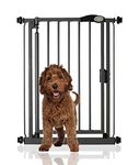 Bettacare Auto Close Pet Gate, 68.5cm - 75cm, Slate Grey, Narrow, Narrow Pressure Fit Stair Gate for Dog & Puppy, Safety Barrier for Narrow Doors Hallways and Spaces, Easy Installation