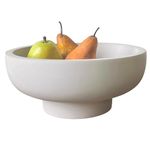 OAKOA Concrete Fruit Bowl for Kitchen Counter - Large Decorative Bowl for Home Decor - Modern Pedestal Bowl - Key Bowl for Entry Table - Footed Bowl - Entryway Bowl for Keys