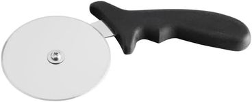 Pizza Slicer - Classic Black Pizza Cutter Wheel, Easy to Use & Clean With Comfortable Handle, Best Pizza Tools & Accessories, Multipurpose - Super Sharp - Large Stainless Steel Pizza Cutter