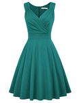 GRACE KARIN 1950s Style Flared A-line Bridesmaids Wedding Dress XL MARRS Green CL698-11