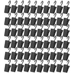 Pack of 60 Curtain Clips Curtains Metal Clips with Hooks for Shower Curtain, Hanging Curtains and Curtain Rings, Photos, Home Decoration (Black)