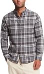 Weatherproof Vintage Men’s Flannel Shirt, Regular Fit Cotton Plaid, Classic Collared Neck Long Sleeve Flannel Shirt for Men, Sleet 2X-Large