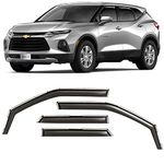 CLIM ART in-Channel Incredibly Durable Rain Guards for Chevrolet (Chevy) Blazer 2019-2024, Original Window Deflectors, Vent Window Visors, Vent Deflector, 4 pcs. - 619301