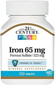 21st Century Iron 65 Mg - Ferrous Sulfate 325 Mg Tablets, 100-Count