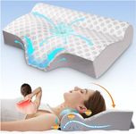 Fledano Cervical Pillow for Neck and Shoulder Pain, [Newest Adjustable Firmness] Contour Memory Foam Pillow for Sleeping, Ergonomic Orthopedic Neck Support Pillow for Side, Back, and Stomach Sleepers