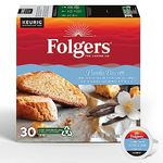 Folgers Vanilla Biscotti Flavoured Coffee, Single-Serve K-Cup Pods For Keurig Coffee Makers, 30 Count