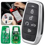 Autel MaxiIM Ikey, IKEYAT005BL, 2024 Programmable Universal Blank Key Replacement, 5 Buttons Blank OE-Quality Key Fob for 700+ Vehicles, OBD Learning, Dual-Band, 130FT Remote, Work w/ KM100 Scan Tool