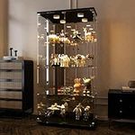 DADEA Glass Display Cabinet, 4 Shel