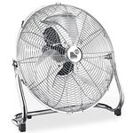 Morris High Velocity Floor Fan 20 Inch Chrome Gym Fan 3 Speed Air Cooling Large Fan