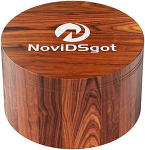 NoviDSgot Spice Grinder 3.0 Inch, Large 3'' Grinder, Wooden Brown