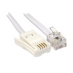 kenable 4 Wire BT Plug to RJ11 Crossover Telephone Cable 2m [2 metres]