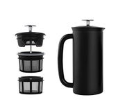 ESPRO - P7 French Press - Double Walled Stainless Steel Insulated Coffee and Tea Maker with Micro-Filter, Keep Drinks Hot for Hours, Perfect for Home or Travel (Matte Black, 32 Ounce)