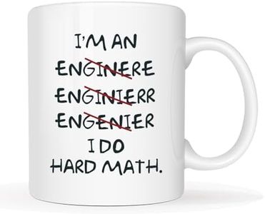 Christmas Gifts Funny Coffee Mugs Wrong I'm an Engineer, I Do Hard Math Best Motivational and Inspirational Gifts, White 11 Oz